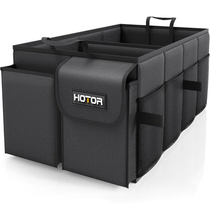 HOTOR Trunk Organizer - Foldable Car Organizer for SUVs & Sedans Storage