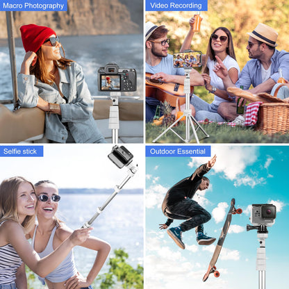 SENSYNE 72" Phone Tripod, Extendable Cell Phone Tripod Stand, Selfie Stick with Wireless Remote and Phone Holder, Compatible with iPhone Android Phone, Camera