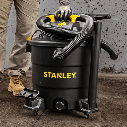 STANLEY Shop Vac SL18115P, 5 Gallon Peak 4 Horsepower Wet Dry Vacuums, Blower 3 in 1 Functions 15 Feet Cleaning Range for Garage, Carpet Clean, Shop Cleaning, Car Detailing with Attachments