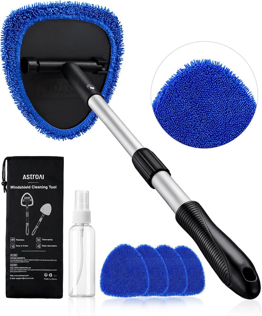 AstroAI 21" Extra-Long Windshield Cleaner Tool & Car Interior Detailing Kit