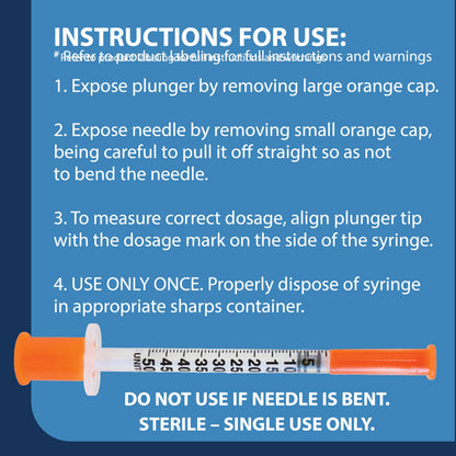 TRUEplus Single-Use Insulin Syringes, 31G, 0.3cc, 5/16 Inch, 100 Count