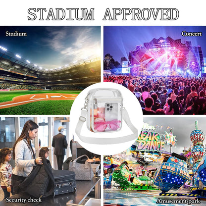 USPECLARE Clear Purse for Stadium Events Transparent Messenger Bag