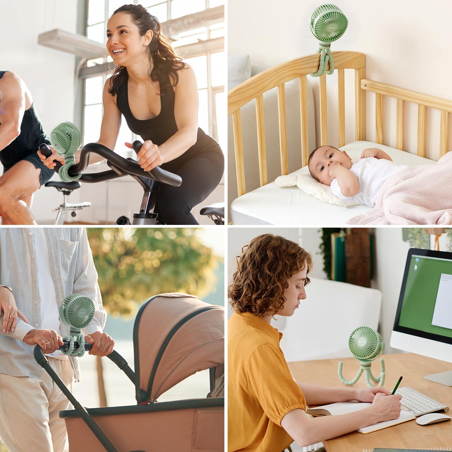 Momcozy 8000mAh Portable Stroller Fan | 27H Ultra-long Battery Life