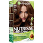 Garnier Nutrisse Ultra Crème Hair Color, Permanent Hair Dye with 100% Gray Coverage, Vegan & Cruelty-Free, 33 Darkest Golden Brown (Caramel Fudge), 1 Count