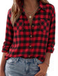 Zeagoo Womens Flannel Shirts Long Sleeve Button Down Casual Fall Plaid Top