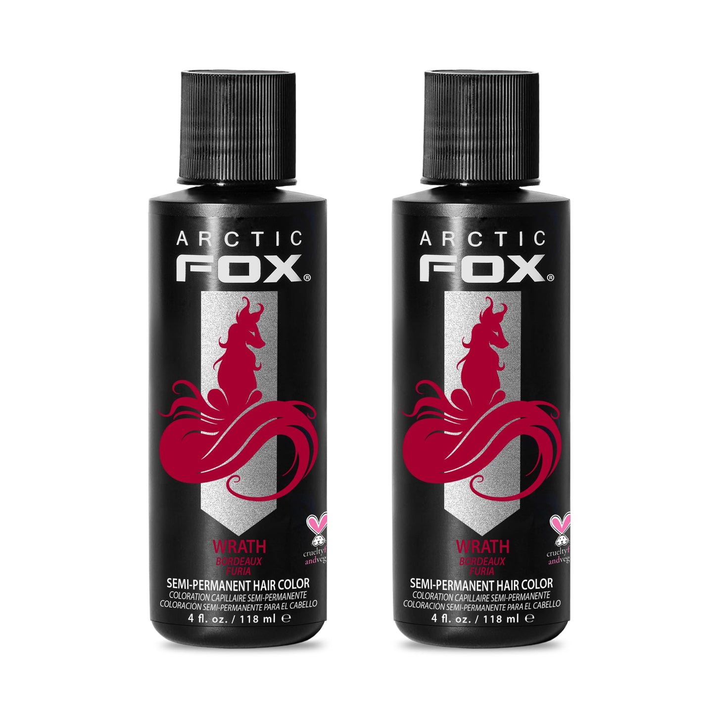 ARCTIC FOX Semi-Permanent Hair Dye - Sunset Orange, Vegan - 2 x 8 oz