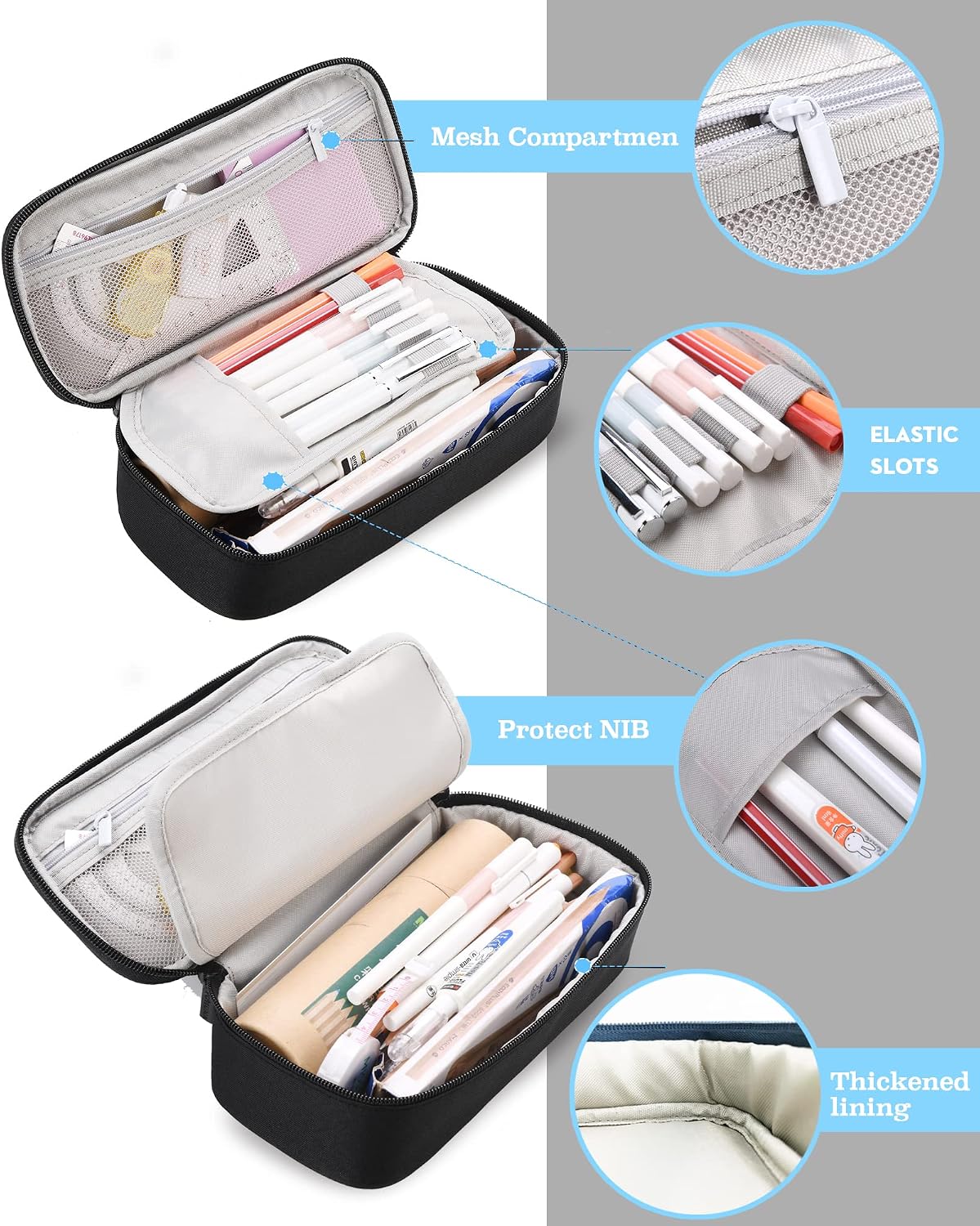 YOKUMA Pencil Case Big Capacity Pencil Pouch Bag Box for Girls Boys Gift