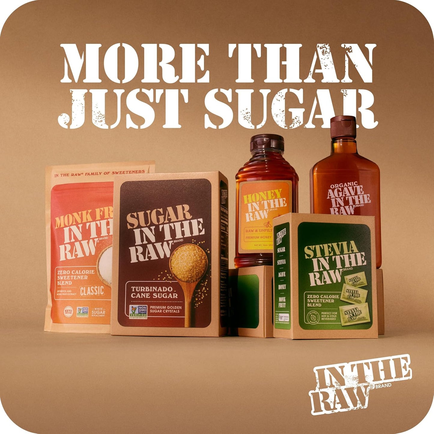 In The Raw Granulated Turbinado Cane Sugar, 2 lb Box, Pure, All-Natural Turbinado Sugar, Non-GMO Project Verified, Kosher, Vegan and Gluten Free (Pack of 12)