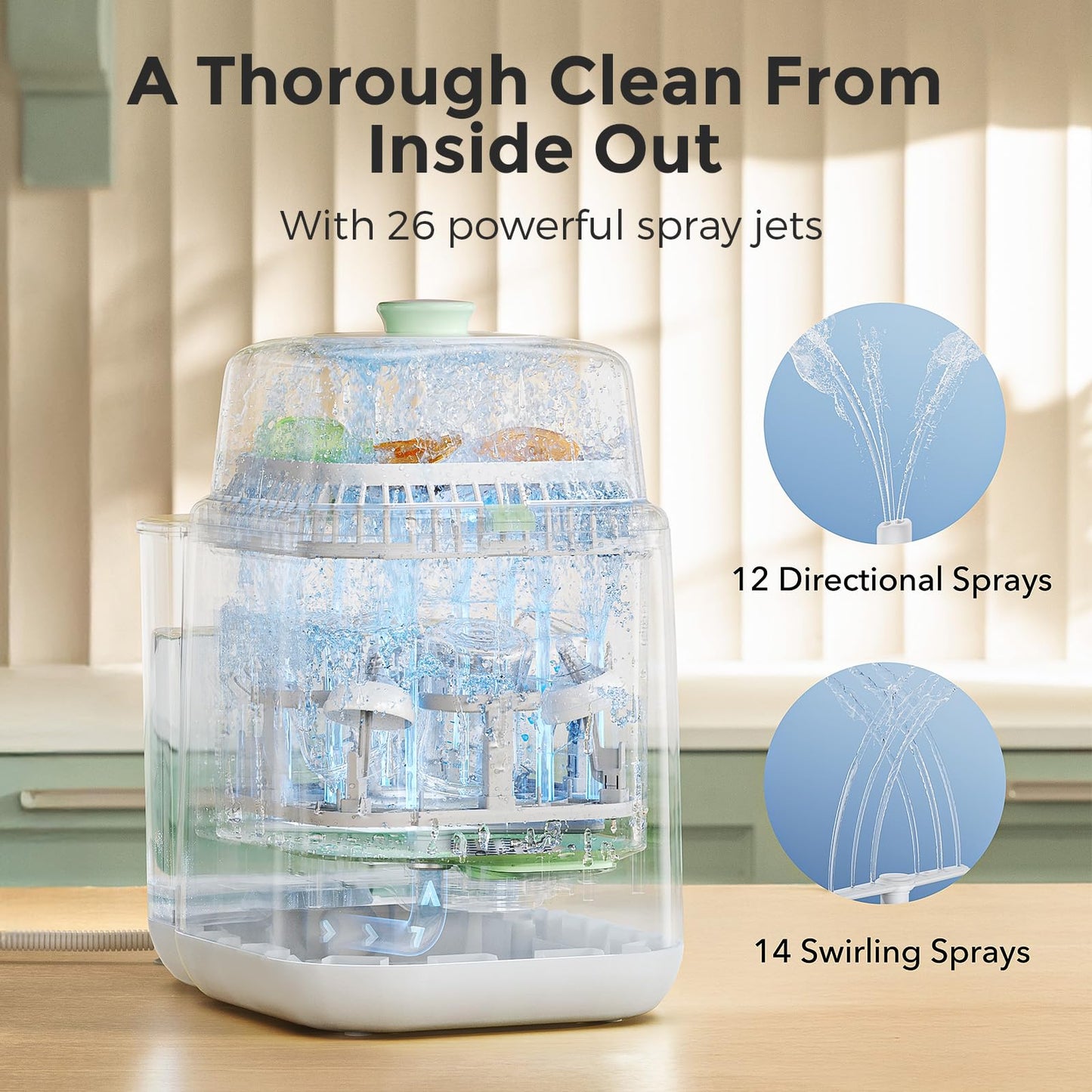 Momcozy KleanPal Pro All-in-One Bottle Washer, Sterilizer & Dryer - White