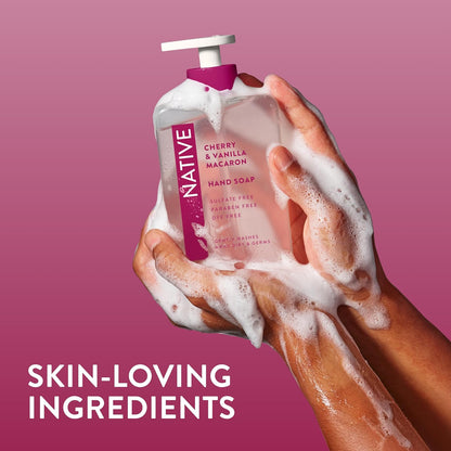 Native Liquid Hand Soap, Toasted Vanilla & Honey Scent, Non-Drying Formula for Soft, Smooth Hands, Made with Plant-Based Cleansers, Sulfate & Paraben Free, 13 oz Bottle