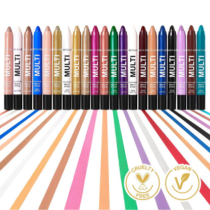 wet n wild Color Icon Cream Eyeliner Eyeshadow Multi-Stick, Moisturizing, Nourishing Velvety Cream-to-Powder Buildable & Blendable Formula, Cruelty-Free & Vegan - Brown Sugar