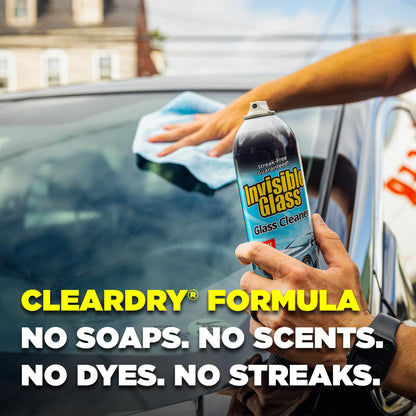 Invisible Glass 91164-2PK Premium Aerosol Glass Cleaner Spray for Car Windshields and Windows, Automotive and Home Window Cleaner, Streak-Free, Ammonia-Free, Tint-Safe – 19 oz (Pack of 2)