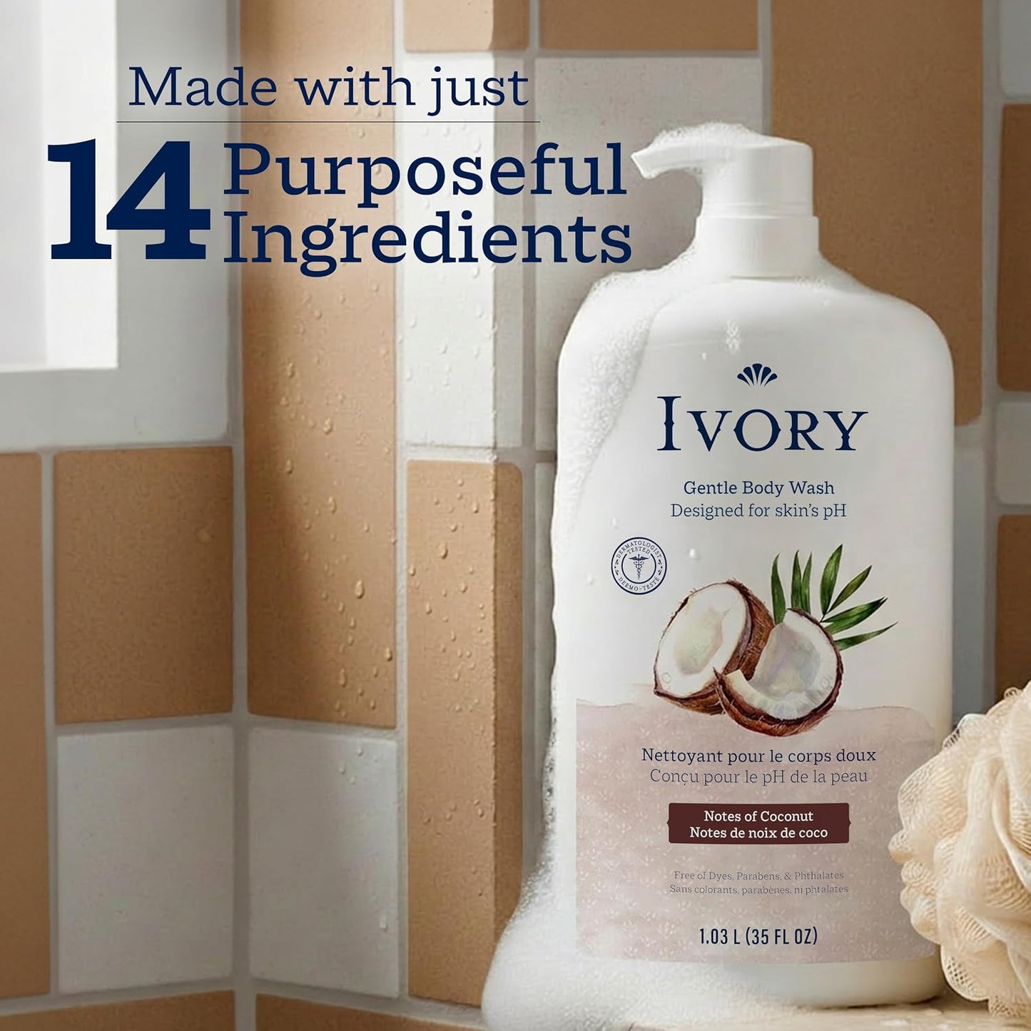 Ivory Body Wash Designed for the Whole Family, Jojoba Scent, 35 oz