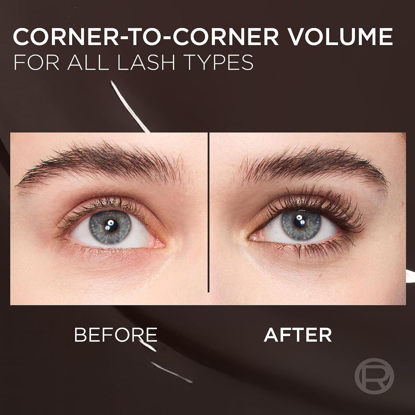 L'Oreal Paris Voluminous Panorama Chromatic Mascara, Volumizing and Lengthening Brown Mascara, Longwear, Smudge-Resistant and Washable, 705 Brown Leather