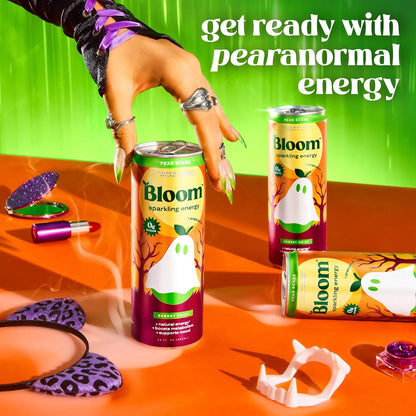Bloom Nutrition Zero Sugar Energy Drink, Apple Crisp, 12oz 12pk