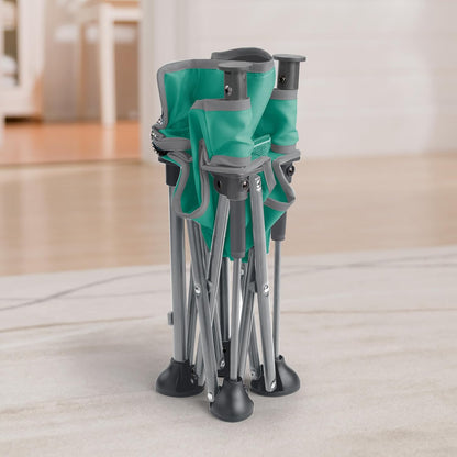 Bright Starts Pop 'N Sit Portable Booster, Indoor/Outdoor Use, Floor Seat with Feeding Tray, Teal, 6 Mos - 3 Yrs