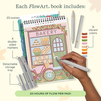 Lifelines FlowArt Mini Activity Pads, 3-Pack, Dot-by-Letter Coloring Books