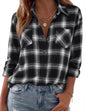 Zeagoo Womens Flannel Shirts Long Sleeve Button Down Casual Fall Plaid Top
