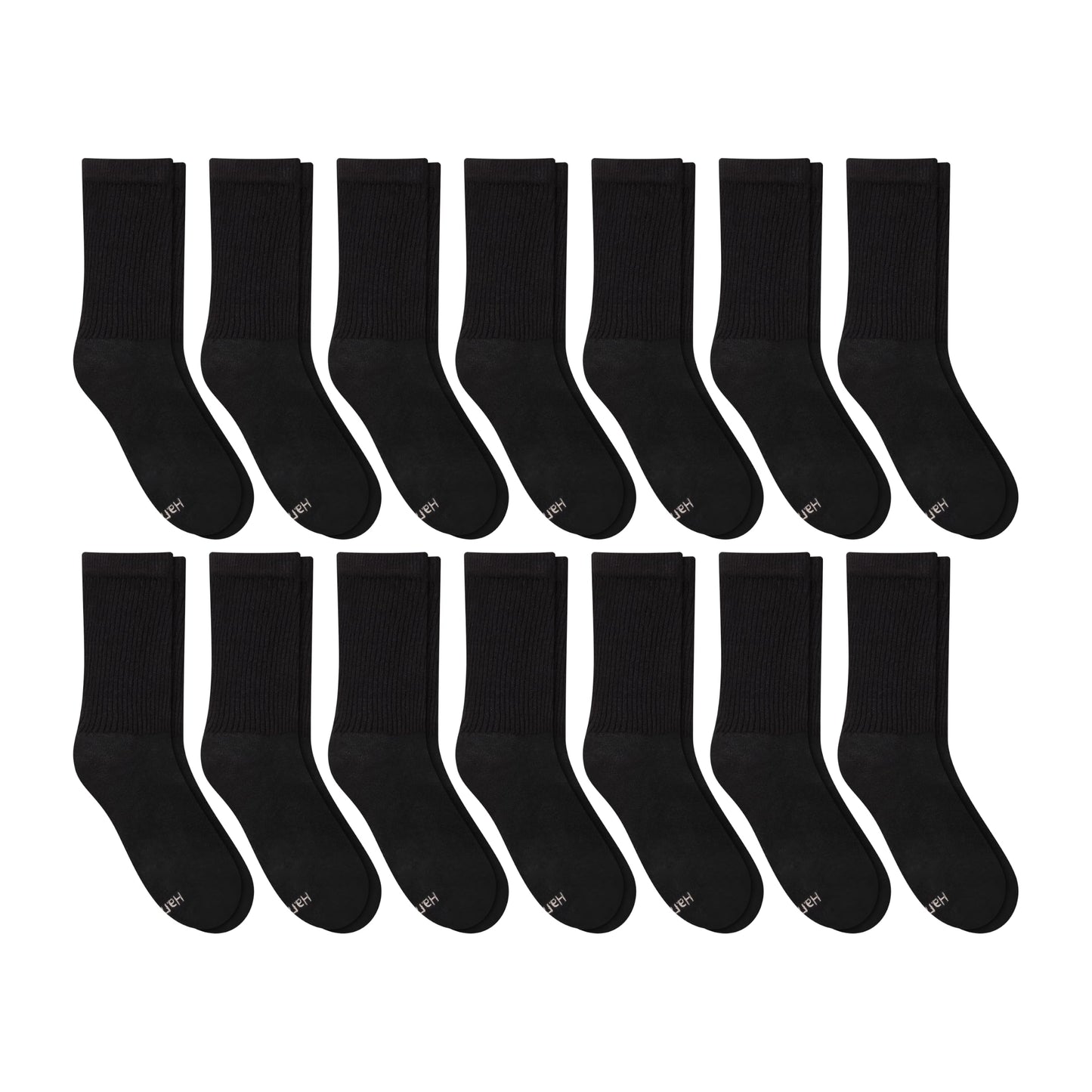 Hanes Women's Crew, Ankle, and No-Show Moisture-Wicking Cushioned Athletic Socks (14 Pack)