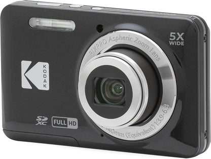 KODAK PIXPRO FZ55 16MP Compact Digital Camera, 5X Optical Zoom, Black