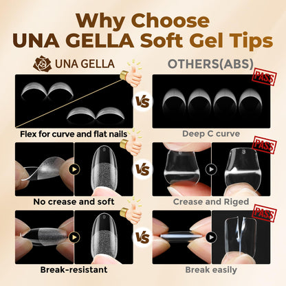 UNA GELLA 9 in 1 Gel Nail Glue U V Super Hold for Gel Nails Tips 10ml