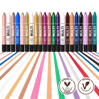 wet n wild Color Icon Cream Eyeliner Eyeshadow Multi-Stick, Moisturizing, Nourishing Velvety Cream-to-Powder Buildable & Blendable Formula, Cruelty-Free & Vegan - Brown Sugar