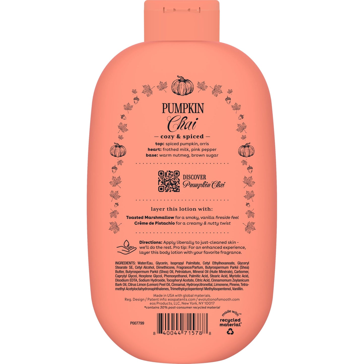 eos Shea Better Body Lotion- Vanilla Cashmere, 24-Hour Moisture, 16 fl oz