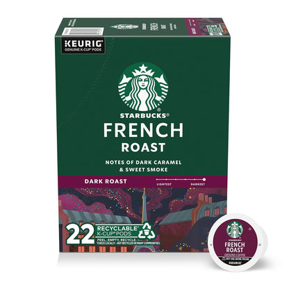 Starbucks K-Cup Coffee Pods, Dark Roast Hot or Iced Coffee, French Roast, 96 Keurig Pods
