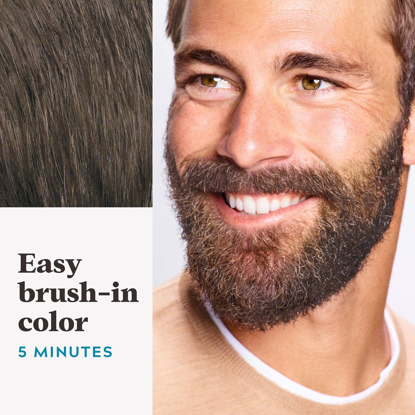 JUST FOR MEN Mustache & Beard Dye, Keratin, Medium Brown M-35 (1 Pack)
