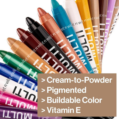 wet n wild Color Icon Cream Eyeliner Eyeshadow Multi-Stick, Moisturizing, Nourishing Velvety Cream-to-Powder Buildable & Blendable Formula, Cruelty-Free & Vegan - Brown Sugar