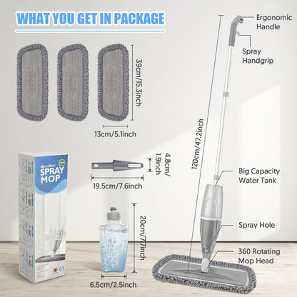 Microfiber Spray Mops for Floors Cleaning: Wet Dry Mop Hardwood Floor Mops