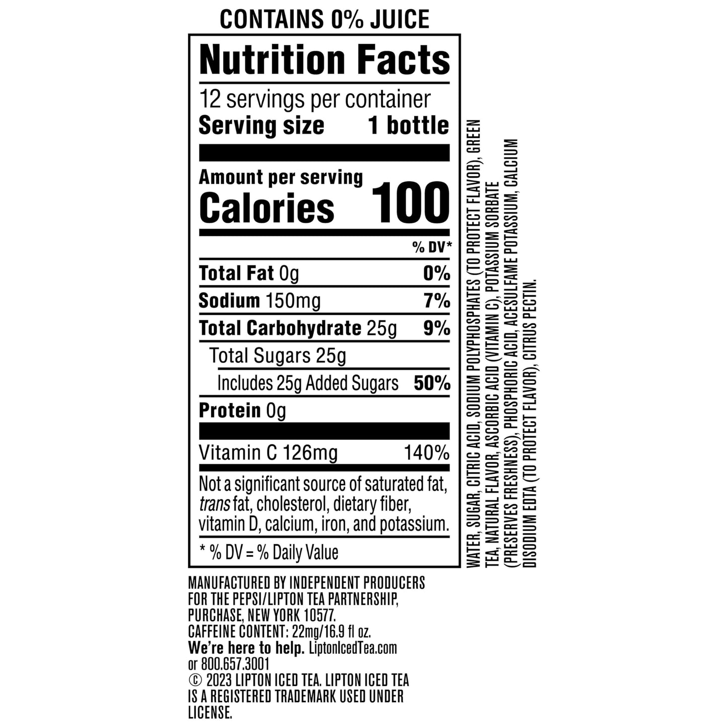 Lipton Iced Tea Lemon, 16.9 Fl Oz Bottles (Pack of 12)