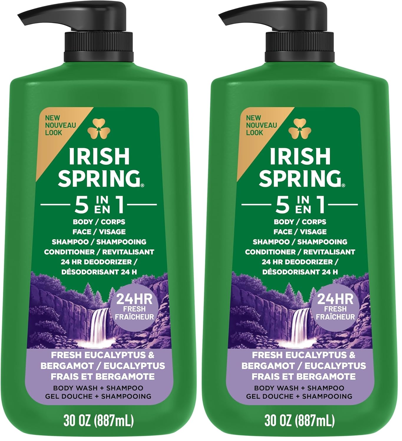 Irish Spring Mens Body Wash, Moisture Blast Body Wash for Men, Feel Fresh All Day, 30 Oz Pump Bottle