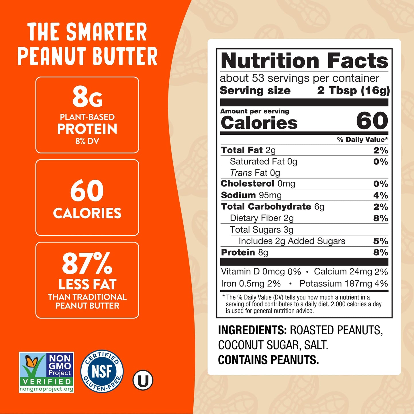 PBfit Classic Peanut Butter Powder 30 Oz, Peanut Spread with 8g Protein