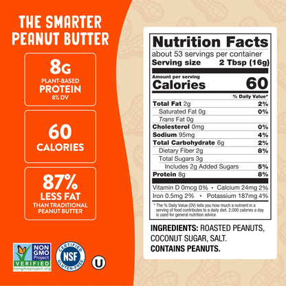 PBfit Classic Peanut Butter Powder 30 Oz, Peanut Spread with 8g Protein