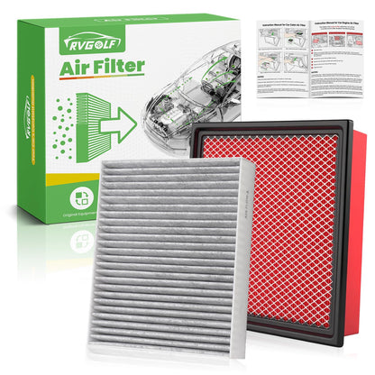Engine+Cabin Air Filter Fit for 2014-2020 Rogue, 2017-2022 Rogue Sport