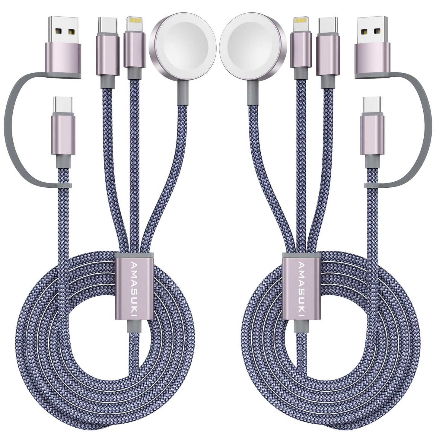 2026 Travel Essentials for Apple Watch Charger,Cruise Vacation Camping Essentials,iPhone Charger,Multi Charging Cable,3 in 2 Charging Docks for iWatch Series 11-2/Ultra,iPhone 17-12,Car
