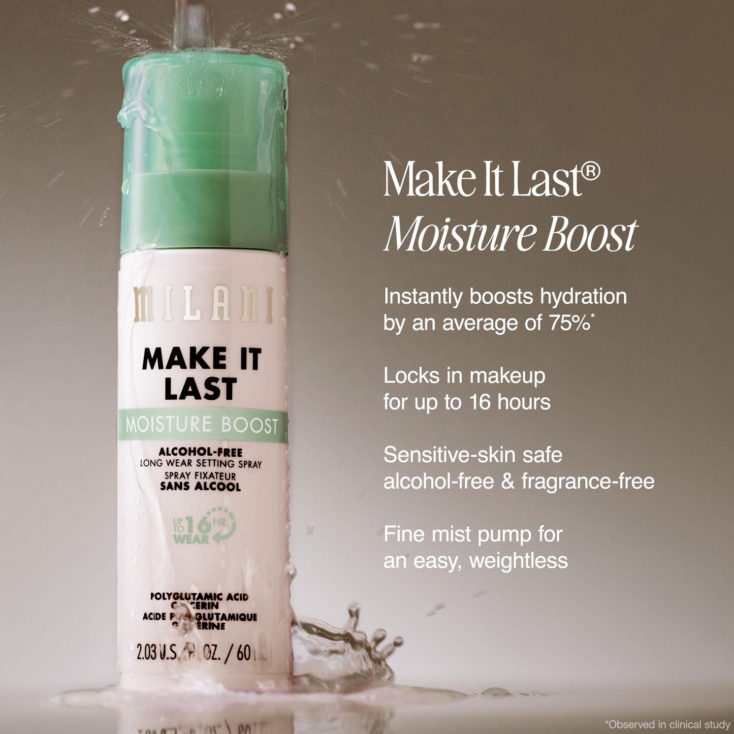 Milani Setting Spray + Primer, Make It Last Original Natural Finish