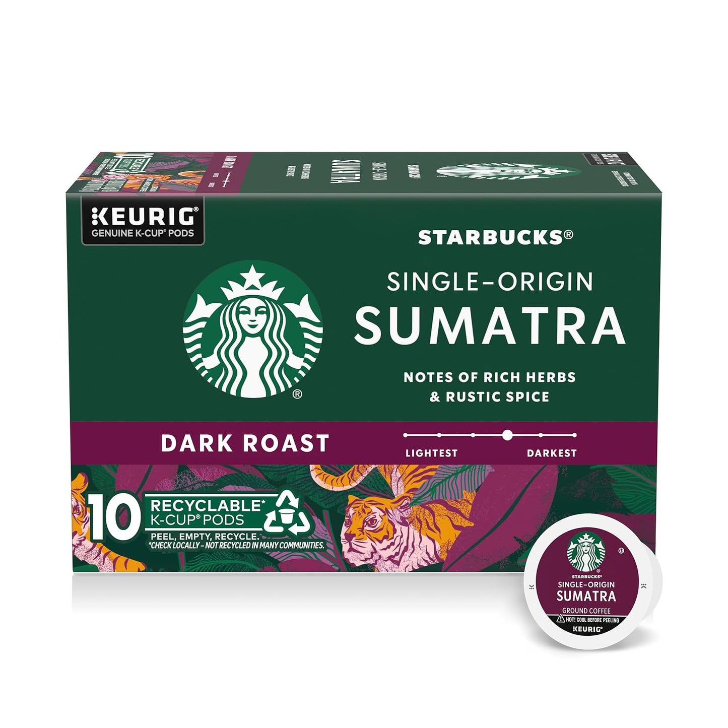Starbucks K-Cup Coffee Pods, Dark Roast Hot or Iced Coffee, French Roast, 96 Keurig Pods