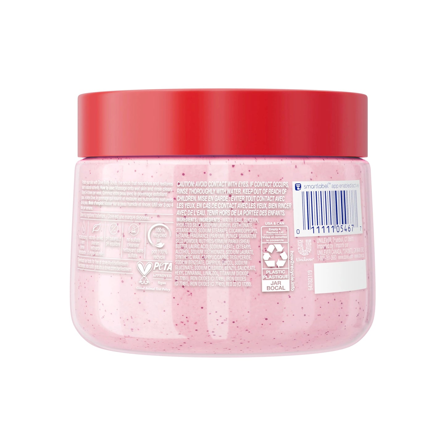 Dove Scrub Macadamia Rice Milk Body Scrub Exfoliates and Deeply 15 oz