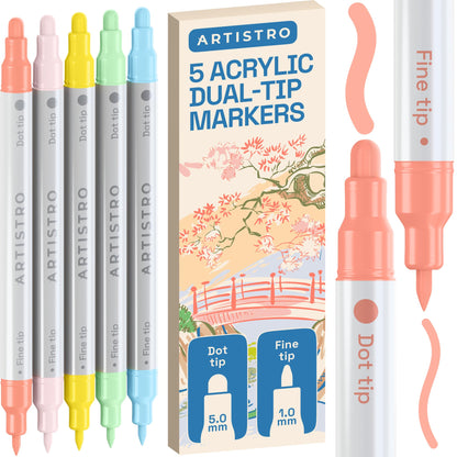 ARTISTRO Dual-Tip Acrylic Paint Marker Pens - Set of 36