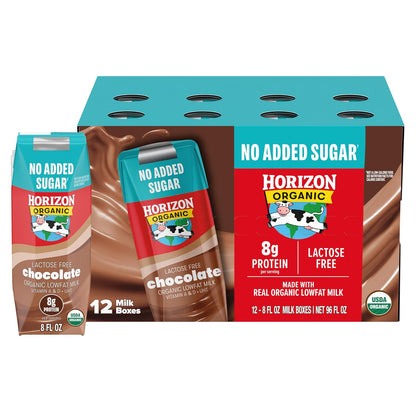 Horizon Organic Shelf Stable Whole Milk Boxes, Pack of 18-8g Protein per Serving