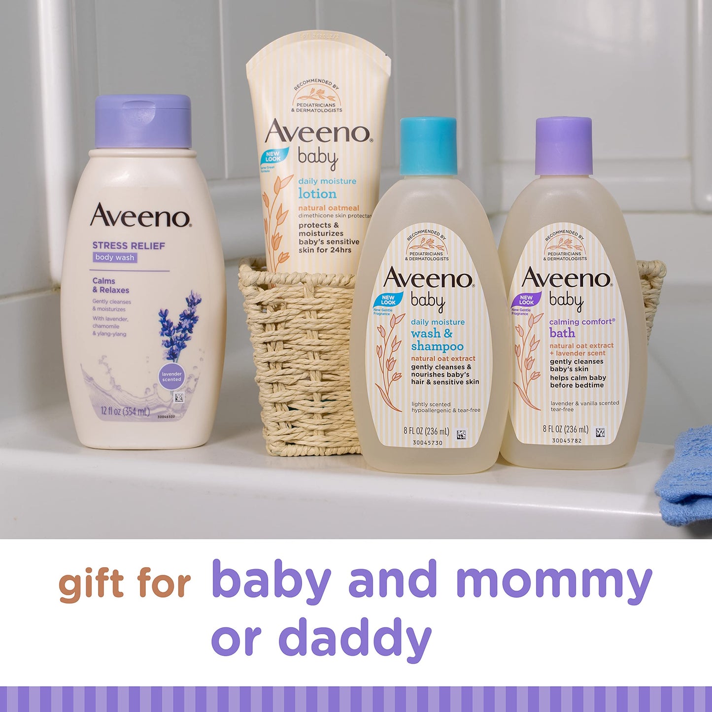Aveeno Baby Welcome Little One Gift Set, Baby Essentials Set, 5 Items