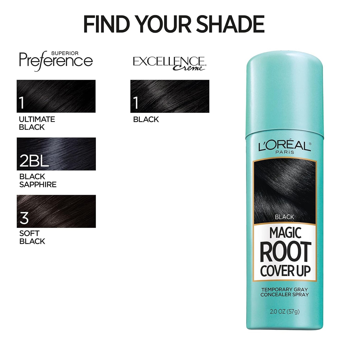 L'Oreal Paris Magic Root Cover Up Gray Hair Spray, 100% Gray Hair Coverage with Buildable, Lightweight, Transfer-Resistant, and Temporary Formula, Ammonia-Free, Dark Blonde, 2 oz (1 Count)