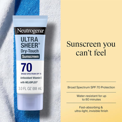 Neutrogena Ultra Sheer Dry Touch Sunscreen Lotion, SPF 70, 3 fl. oz