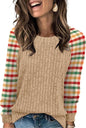 WIHOLL Long Sleeve Shirts for Women Lightweight Sweaters Fall Outfits 2026 Color Block Winter Clothing Dressy Casual Soft
