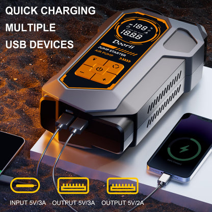 10000A Jump Starter, 24V 155WH Car Jump Starter Battery Pack for All Gas & All Diesel Engine, Portable Truck Jump Starter, Power Station for Camping Essentials (V10-1)