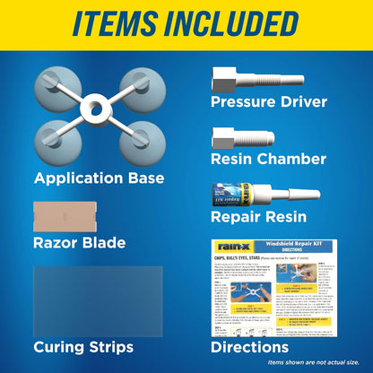 RainX Fix a Windshield Do it Yourself Windshield Repair Kit, for Chips, Cracks, Bulll's-Eyes and Stars