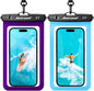 Hiearcool Waterproof Phone Pouch, Waterproof Phone Case, Black&Green 2-Pack