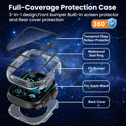 YIJDACASE 3 in 1 Waterproof Case for 40mm Apple Watch SE 3/2/1 Series 6/5/4